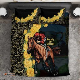 Melbourne Horse Racing Bedding Set Yellow Roses - Ready Set Gallop!
