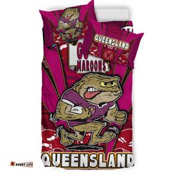 Cane Toads Bedding Set - Cane Toads Mascot With Aboriginal Inspired Art Bedding Set