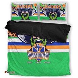 Canberra Raiders Bedding Set Talent Win Games But Teamwork And Intelligence Win Championships With Aboriginal Style