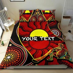 [Custom] Australia Bedding Set - Australia Aboriginal Inspired Dots With Didgeridoo