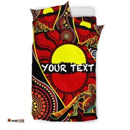 [Custom] Australia Bedding Set - Australia Aboriginal Inspired Dots With Didgeridoo