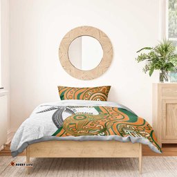 Custom Fiji And Australia Rugby Bedding Set Fijian Palm Tree Mix Aussie Kangaroo