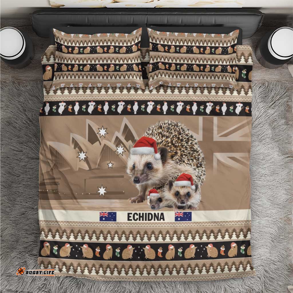 Aussie Echidna Bedding Set Merry Christmas