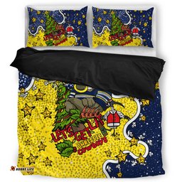 North Queensland Cowboys Christmas Custom Bedding Set - Let's Get Lit Chrisse Pressie Bedding Set