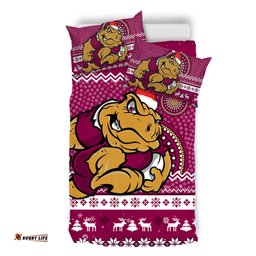 Queensland Bedding Set - Australia Ugly Xmas With Aboriginal Patterns For Die Hard Fans