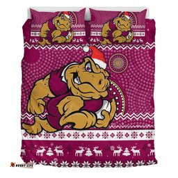 Queensland Bedding Set - Australia Ugly Xmas With Aboriginal Patterns For Die Hard Fans
