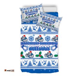 Canterbury-Bankstown Bulldogs Christmas Bedding Set - Canterbury-Bankstown Bulldogs Special Ugly Christmas Bedding Set