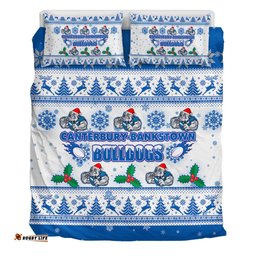 Canterbury-Bankstown Bulldogs Christmas Bedding Set - Canterbury-Bankstown Bulldogs Special Ugly Christmas Bedding Set