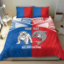 NRL Bulldogs and Dolphins Bedding Set Sporty Style
