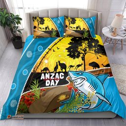 Sharks Rugby ANZAC Day Bedding Set Sharkies Rosemary Starry Night