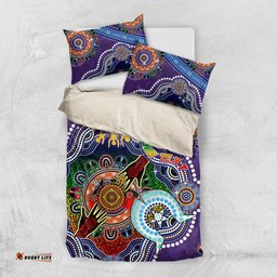 Personalised Storm NAIDOC Week 2024 Bedding Set Australia Aboriginal Dot Painting DT02