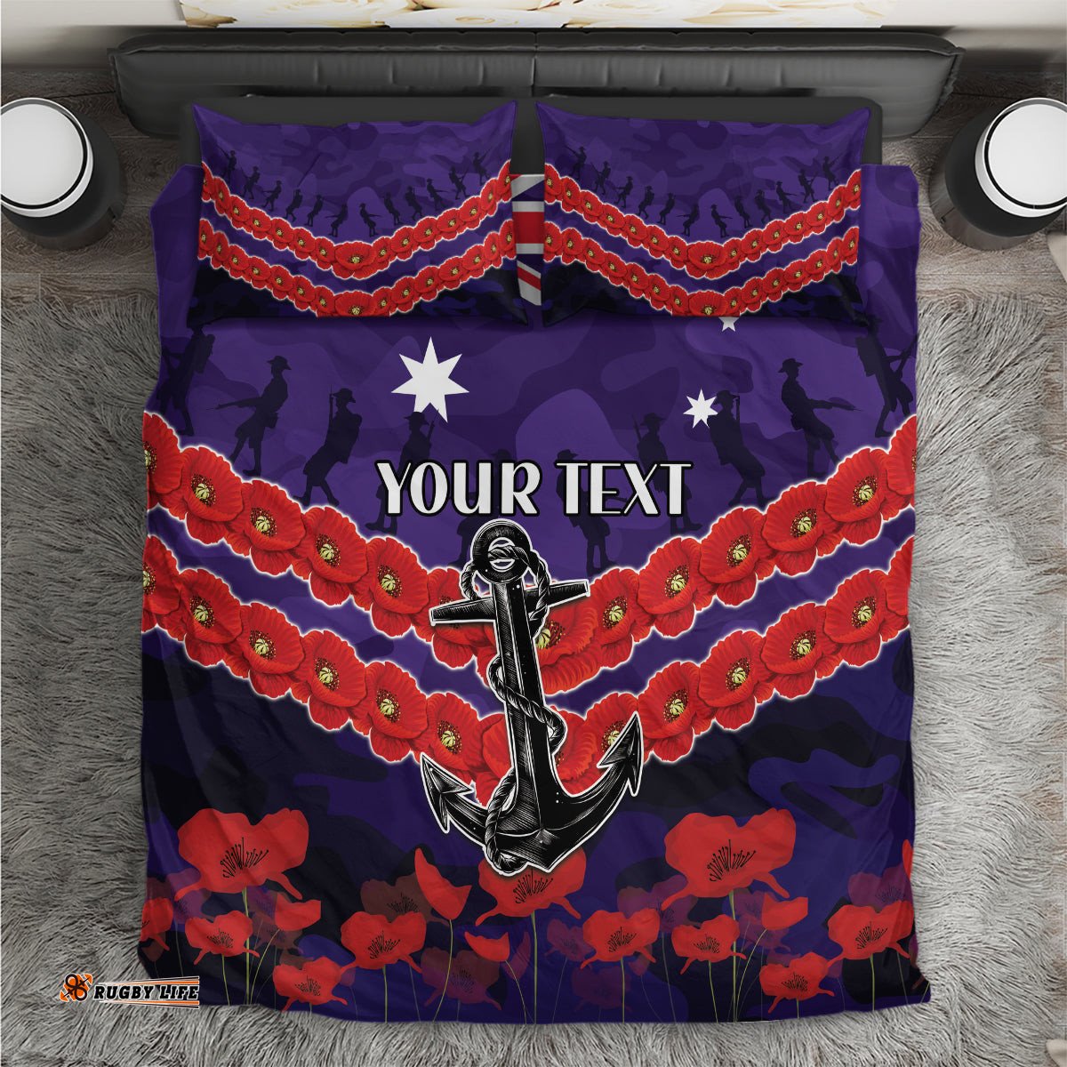 Custom Dockers Football Bedding Set ANZAC Lest We Forget