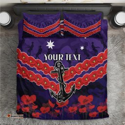 Custom Dockers Football Bedding Set ANZAC Lest We Forget
