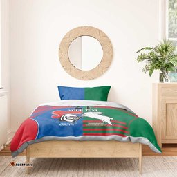 Custom Knights and Rabbitohs Rugby Bedding Set Sporty Style