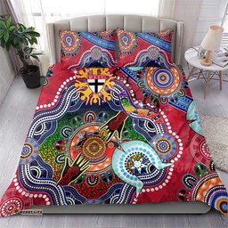 Custom NAIDOC Week 2024 St Kilda Saints Bedding Set Australia Aboriginal Dot Painting DT02