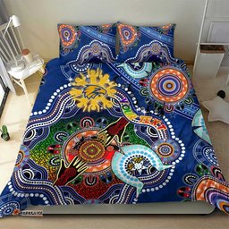 Custom NAIDOC Week 2024 West Coast Eagles Bedding Set Australia Aboriginal Dot Painting DT02