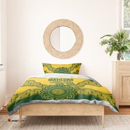Custom Australia Matildas Bedding Set Aussie Aboriginal Gold Version