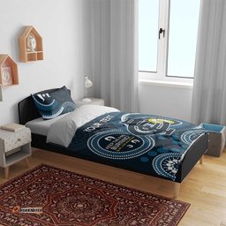 Custom AFL Carlton NAIDOC Week Bedding Set Keep The Fire Burning Indigenous Art