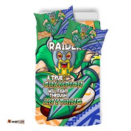 Canberra Raiders Bedding Set - A True Champion Will Fight Through Anything With Polynesian Patterns