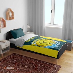 Custom Australia Water Polo 2024 Bedding Set Aussie Shark National Color Version