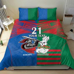 Custom Knights and Rabbitohs Mascot Together Bedding Set