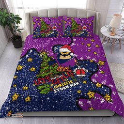 Melbourne Storm Christmas Custom Bedding Set - Let's Get Lit Chrisse Pressie Bedding Set