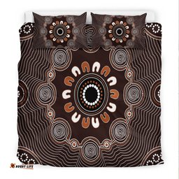 Aboriginal Bedding Set - Meeting Place Aboriginal Art Painting Ver 02