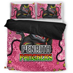 Penrith Panthers Custom Bedding Set - Team With Dot And Star Patterns For Tough Fan Bedding Set