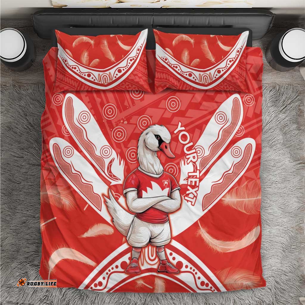 Personalised Swans Football Bedding Set 2024 Swannies Mascot Go Champions