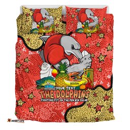 Redcliffe Dolphins Custom Bedding Set - Australian Big Things Bedding Set