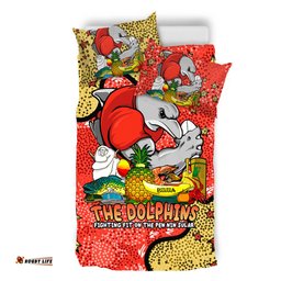 Redcliffe Dolphins Custom Bedding Set - Australian Big Things Bedding Set
