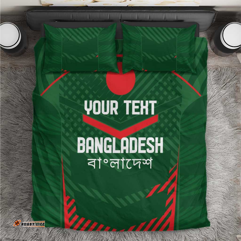 Custom Bangladesh Cricket Bedding Set Go Tigers Sporty Version
