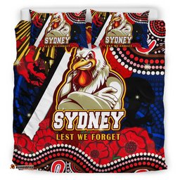 Australia Sydney Anzac Bedding Set - Anzac Day Sydney Aboriginal Inspired Bedding Set