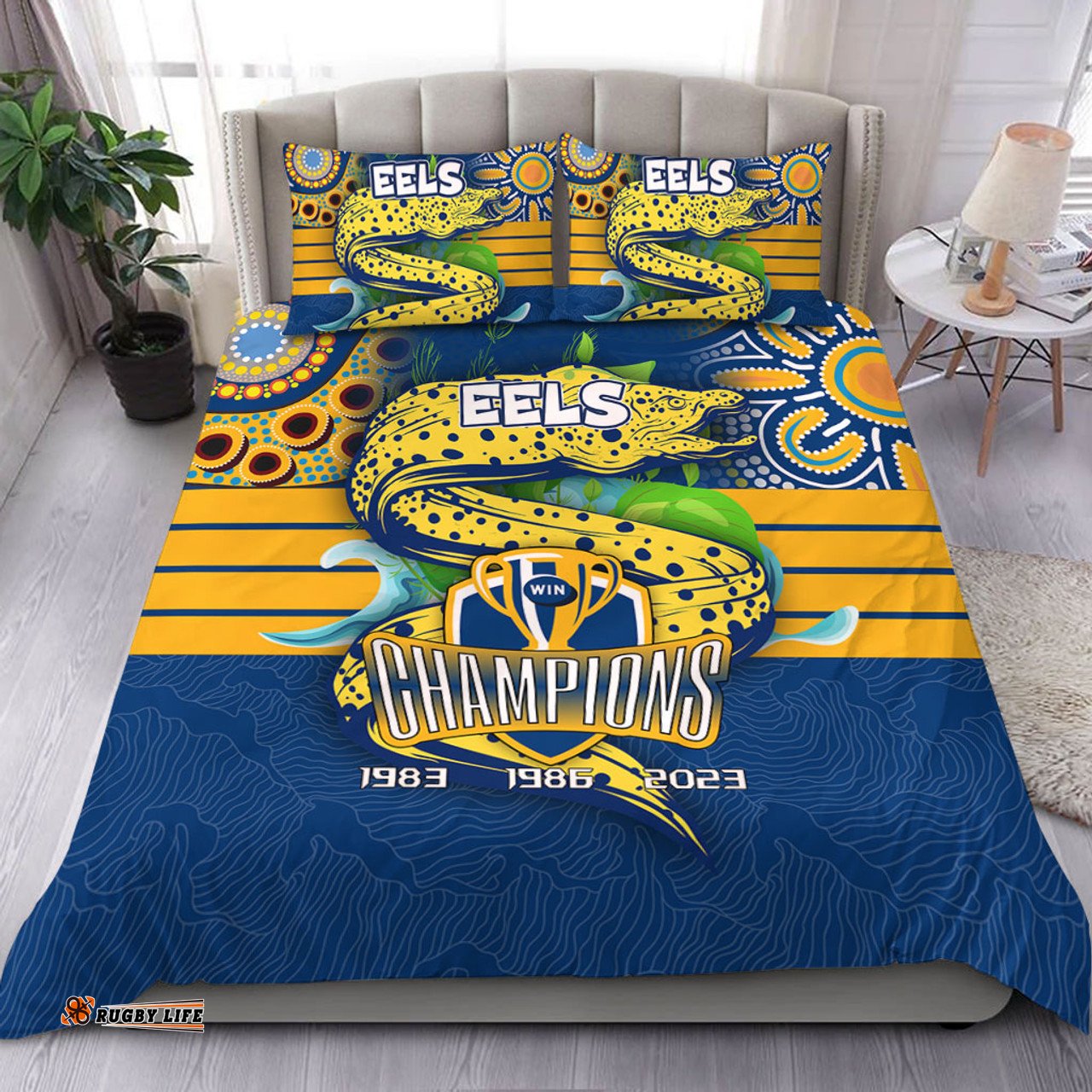 Parramatta Eels Bedding Set Talent Win Games But Teamwork And Intelligence Win Championships With Aboriginal Style