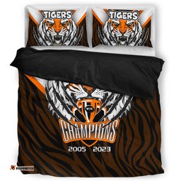 Wests Tigers Bedding Set Talent Win Games But Teamwork And Intelligence Win Championships With Aboriginal Style