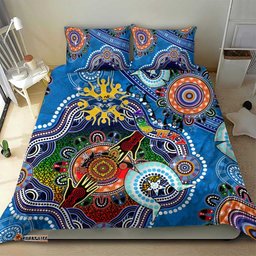 Custom NAIDOC Week 2024 Geelong Cats Bedding Set Australia Aboriginal Dot Painting DT02