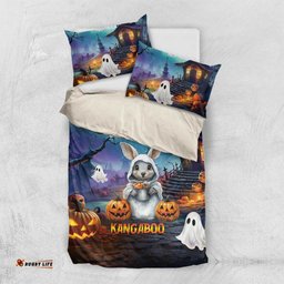 Happy Kangaboo Bedding Set Kangaroo and Halloween Haunted House
