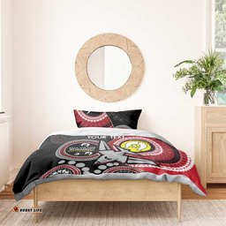 Custom AFL Essendon NAIDOC Week Bedding Set Keep The Fire Burning Indigenous Art