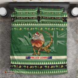 Aussie Frilled Lizard Bedding Set Merry Christmas