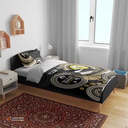 Custom AFL Collingwood NAIDOC Week Bedding Set Keep The Fire Burning Indigenous Art