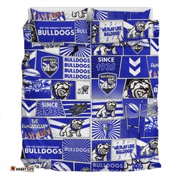 Canterbury-Bankstown Bulldogs Bedding Set - Team Of Us Die Hard Fan Supporters Comic Style