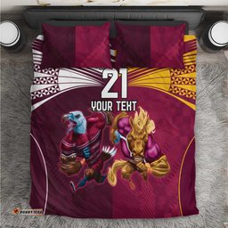 Custom Sea Eagles And Broncos Rugby Bedding Set Sporty Style