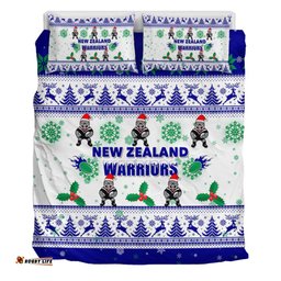 New Zealand Warriors Christmas Bedding Set - New Zealand Warriors Special Ugly Christmas Bedding Set