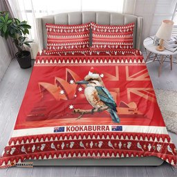 Aussie Kookaburra Bedding Set Merry Christmas Red Style
