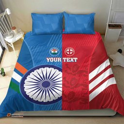 Custom India And England Cricket Bedding Set 2024 Together Dynamic Version