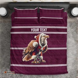 NRL Manly Warringah Christmas Personalised Bedding Set with Sea Eagles Mascot