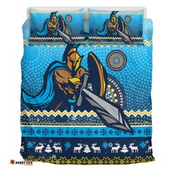 Gold Coast Titans Bedding Set - Australia Ugly Xmas With Aboriginal Patterns For Die Hard Fans