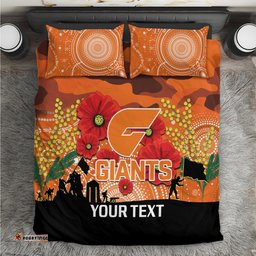 Custom Giants Football ANZAC Bedding Set Gallipoli Camouflage With Poppies
