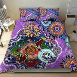 Custom NAIDOC Week 2024 Fremantle Dockers Freo Bedding Set Australia Aboriginal Dot Painting DT02