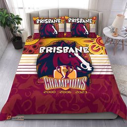 Brisbane Broncos Bedding Set Talent Win Games But Teamwork And Intelligence Win Championships With Aboriginal Style
